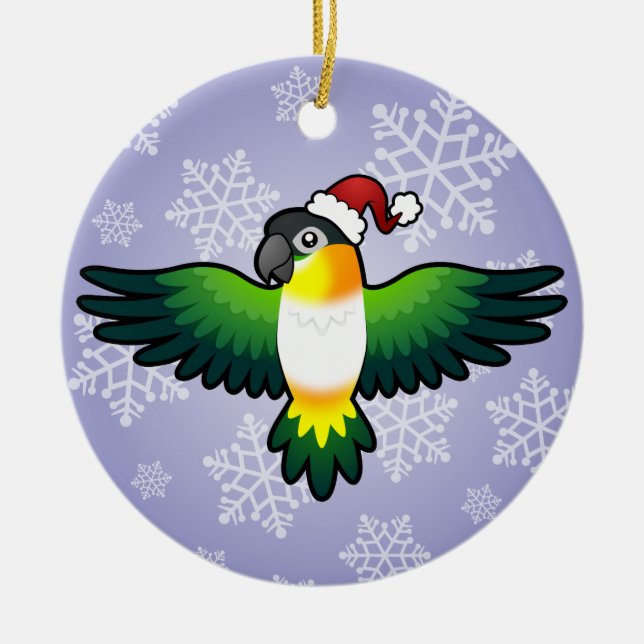 Julcaique / Dvärgparakit / Pionus / Papegoja Julgransprydnad Keramik (Framsidan)