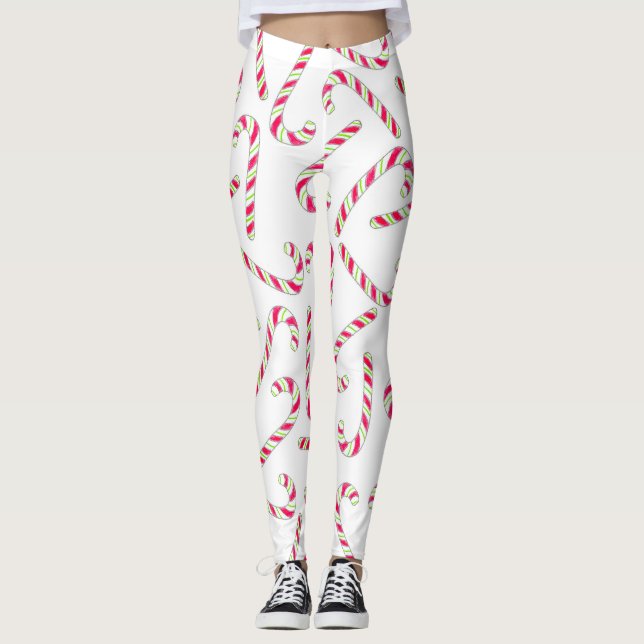 Julcandy canemönster leggings (Framsida)