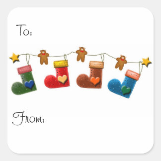 JulCarroll Fyrkantigt Klistermärke