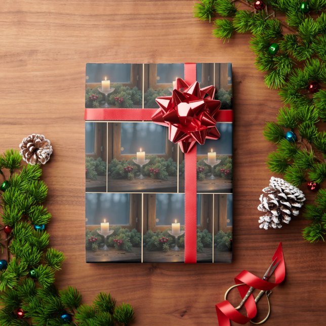 Julcenterpinne efter jordbrukshus presentpapper (Julgåva)