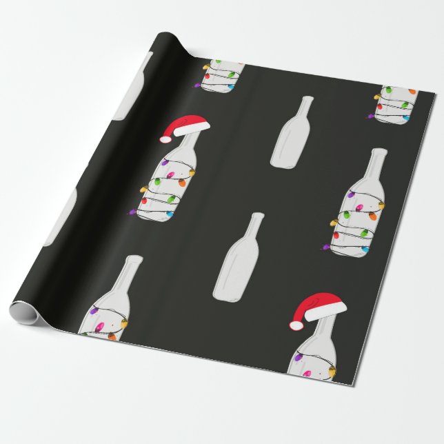 julchampagne presentpapper (Utrullad)