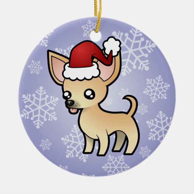 JulChihuahua (släta laget), Julgransprydnad Keramik (Framsidan)
