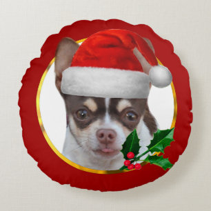 JulChihuahuahund Rund Kudde