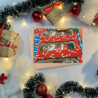 Julchoklad Candy Jultomten Helgkort