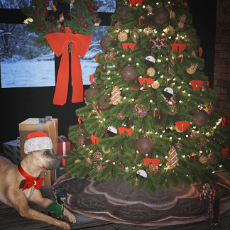 Julchoklad Cookies Julgransmatta Borstad Polyester