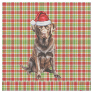Julchoklad Lab Hund Red and Grönt Play Tyg