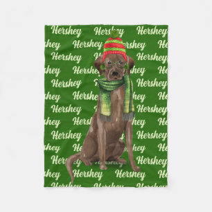 Julchoklad med Hund Namn Fleecefilt
