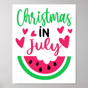 JulChristmas Vattenmelon Xmas Träd Sommar Män Poster