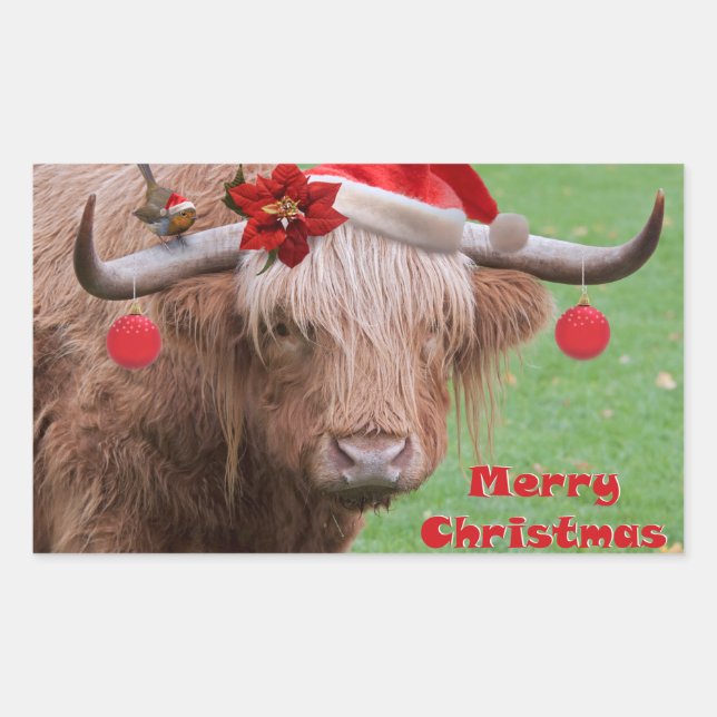 Julchums Sticker Rektangulärt Klistermärke (Framsida)