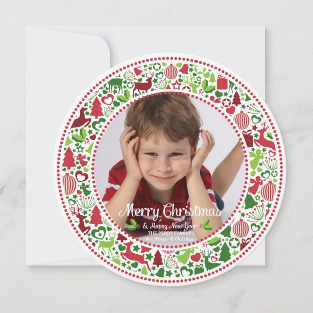Julcirkel - fotokort julkort (Framsida)