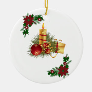 Julcirkel Ornament, julljus Julgransprydnad Keramik