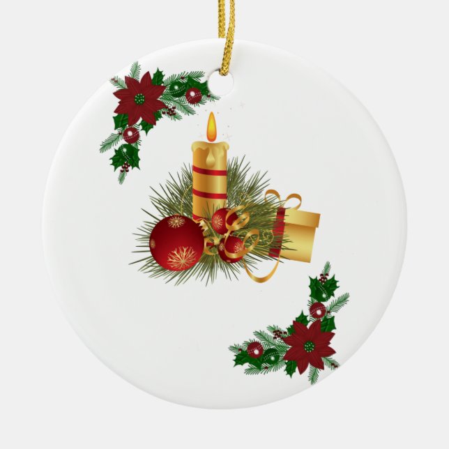 Julcirkel Ornament, julljus Julgransprydnad Keramik (Framsidan)