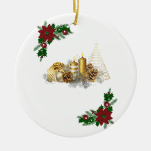 Julcirkel Ornament, julljus Julgransprydnad Keramik