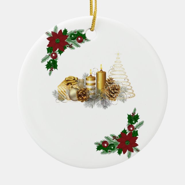 Julcirkel Ornament, julljus Julgransprydnad Keramik (Framsidan)