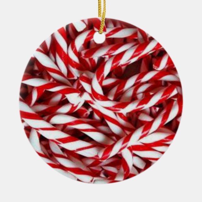 Julcirkeln Ornament, Candy cane Julgransprydnad Keramik (Framsidan)
