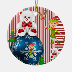 Julcirkeln Ornament, Elf-Nallen Julgransprydnad Keramik
