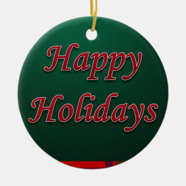 Julcirkeln Ornament, Glad helg Julgransprydnad Keramik (Framsidan)