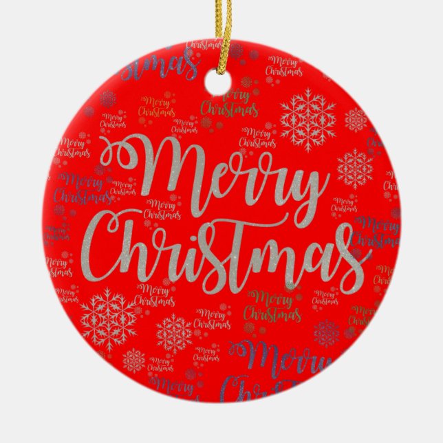Julcirkeln Ornament, God jul Julgransprydnad Keramik (Framsidan)