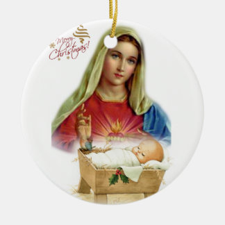 Julcirkeln Ornament, Jesus Kristus Julgransprydnad Keramik
