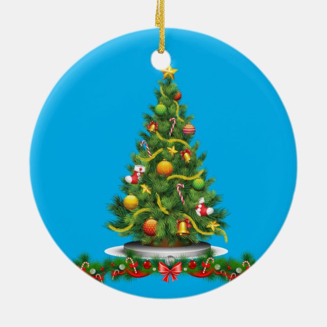 Julcirkeln Ornament, Julgran Julgransprydnad Keramik (Baksidan)