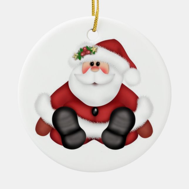 Julcirkeln Ornament/Jultomten Julgransprydnad Keramik (Framsidan)