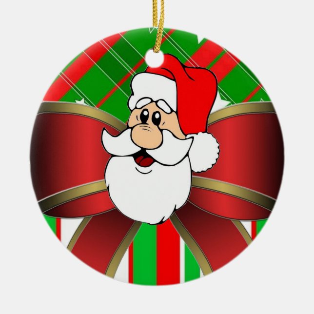 Julcirkeln Ornament, Santa Julgransprydnad Keramik (Framsidan)