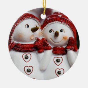 Julcirkeln Ornament, Snögubbe Julgransprydnad Keramik