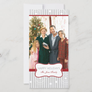 Julcirklar - Röda Silver Julkort