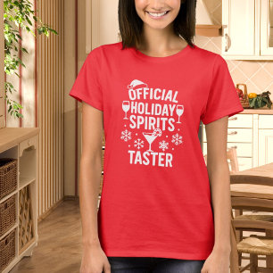 Julcitat lustigt party-spritdrrött t shirt