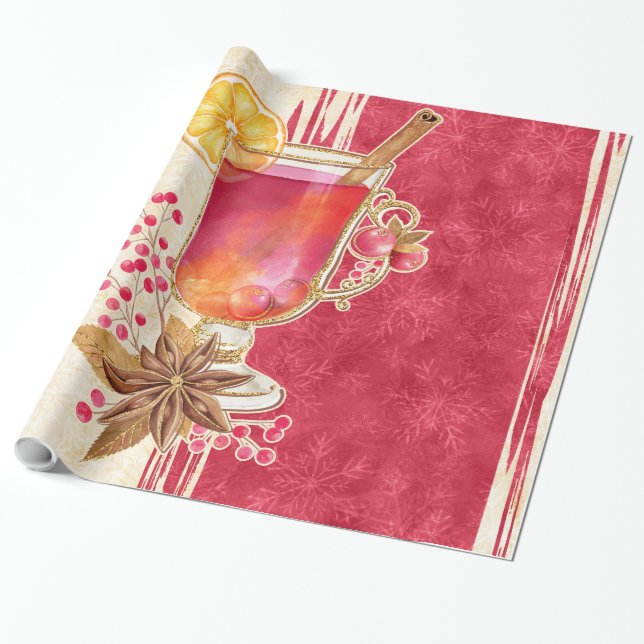Julcocktail Presentpapper (Utrullad)