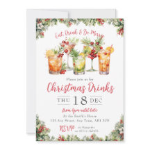 Julcocktails Drycker Julfest Inbjudan
