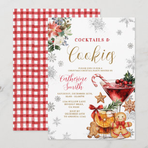 Julcocktails och kakor festinödning inbjudningar