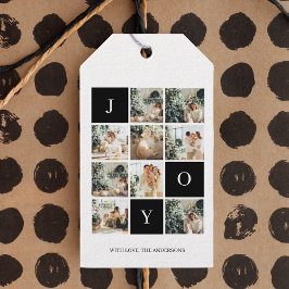 Julcollage Foto | Glädje | God Jul Presentetikett