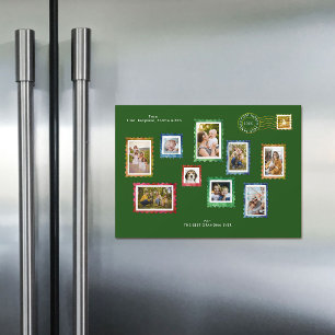 Julcollage frimärken Mormor Magnet