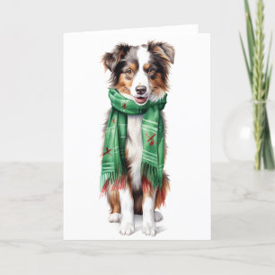 Julcollie, Border collie, australisk sheppdog Helgkort