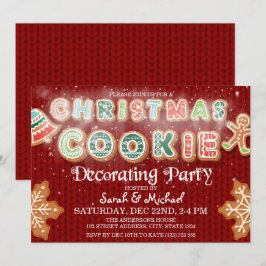 Julcookie Decorerar Party Personlig Inbjudningar