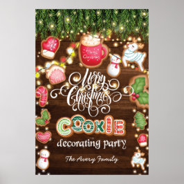 Julcookie dekorerar familjen Namn Poster