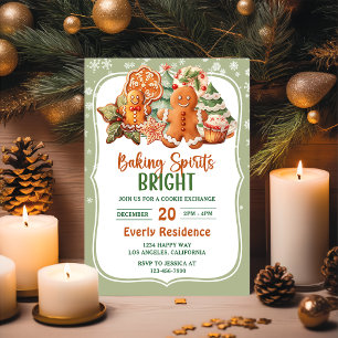 Julcookie Exchange Baking Spirits Bright Inbjudningar
