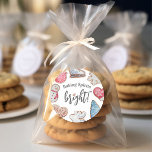 Julcookie Exchange Baking Spirits Bright Runt Klistermärke