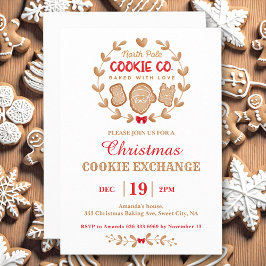 Julcookie Exchange Gingertea Red Simple Inbjudningar