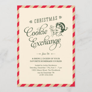 Julcookie Exchange-inbjudningar Inbjudningar