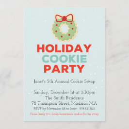 Julcookie-inbjudan för swap-parti inbjudningar