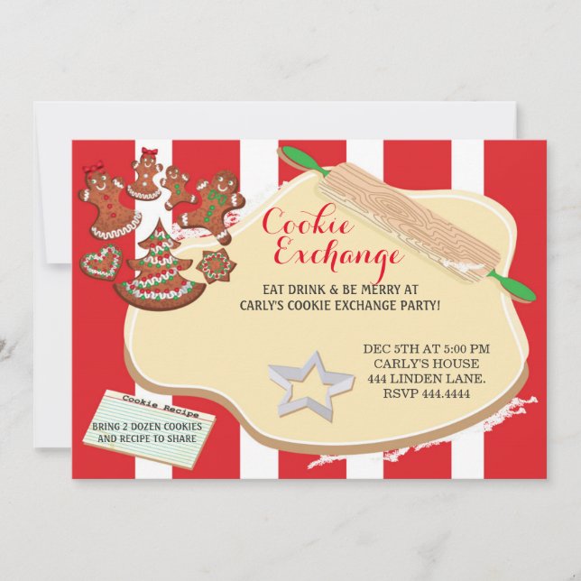 Julcookies-Exchange-gruppinbjudningar för Exchange Inbjudningar (Framsida)