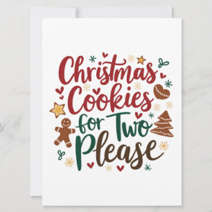 Julcookies för två tack graviditet Xmas Meddelande
