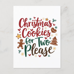 Julcookies för två tack Graviditet Xmas Meddelande Vykort