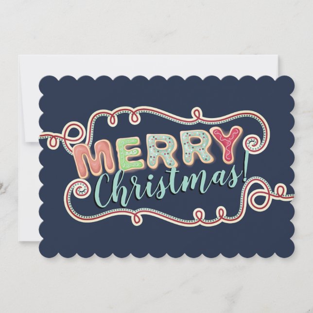 Julcookies helgdag bakning av presentkort julkort (Framsida)