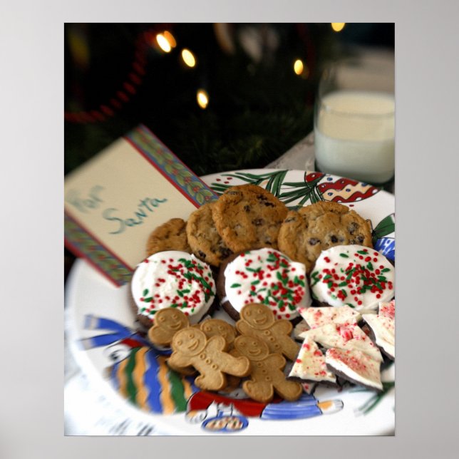Julcookies & mjölk till tomten poster (Framsidan)