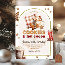 Julcookies och het choklad Pojkars födelsedag