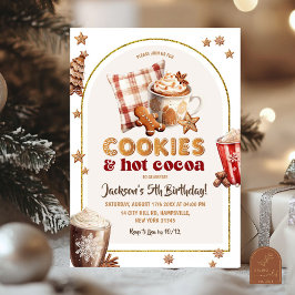 Julcookies och het choklad Pojkars födelsedag Inbjudningar