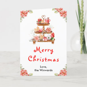 Julcookies och kakao Röd God Jul Helgkort